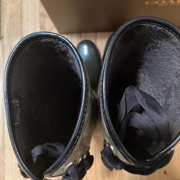 Coach Khaki /Chestnut Tristee Rainboots - EUC - Picture 9 of 15